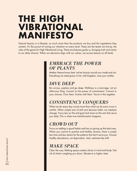 CAP - High Vibrational Beauty Manifesto - CAP Grocery
